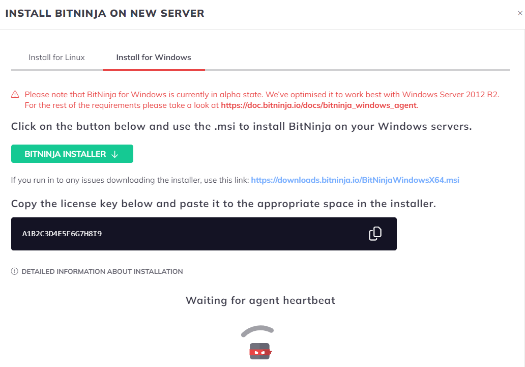 BitNinja Windows server security