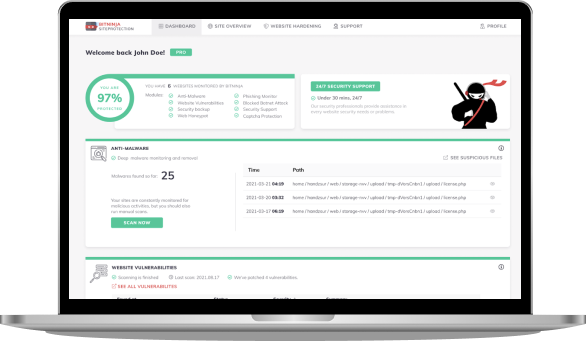 SiteProtection BitNinja Server Security